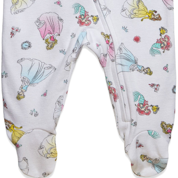 Disney Princess 2 Pack Zip Up Sleep N' Play Coveralls - imagikids