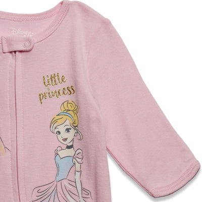 Disney Princess 2 Pack Zip Up Sleep N' Play Coveralls - imagikids
