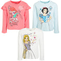Disney Princess 3 Pack Long Sleeve T-Shirts