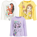 Disney Princess 3 Pack Long Sleeve T-Shirts