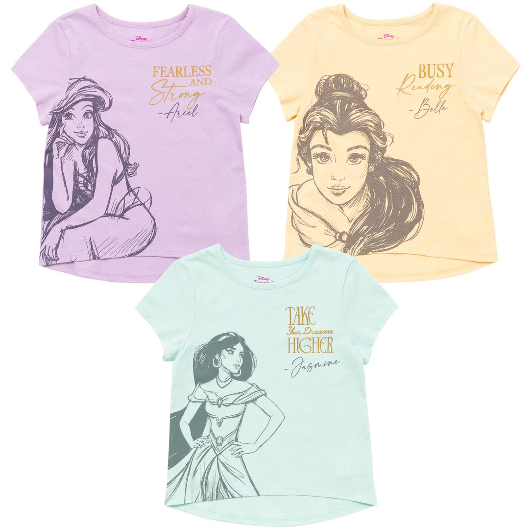 Disney Princess 3 Pack T-Shirts - imagikids