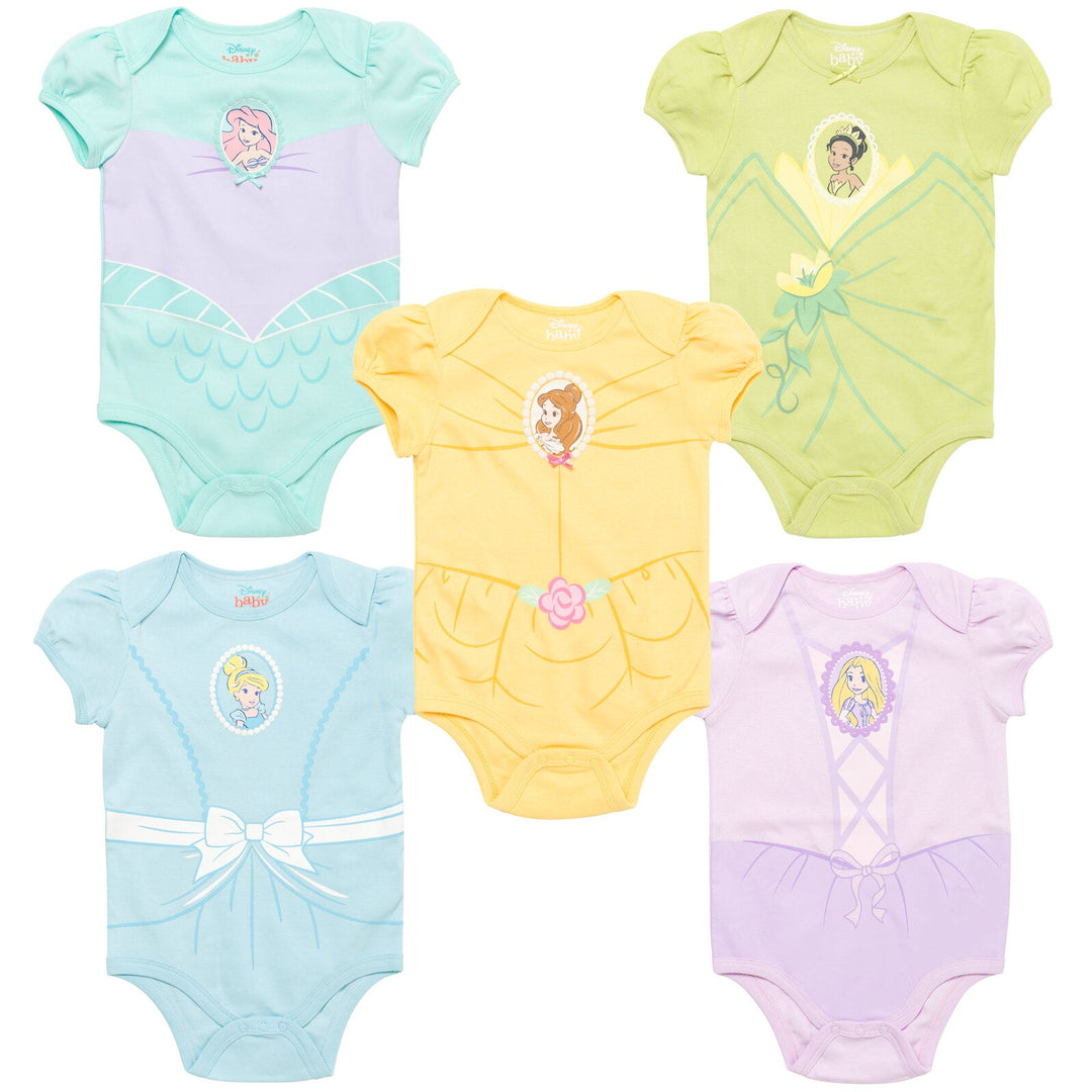 Disney Princess 5 Pack Bodysuits - imagikids