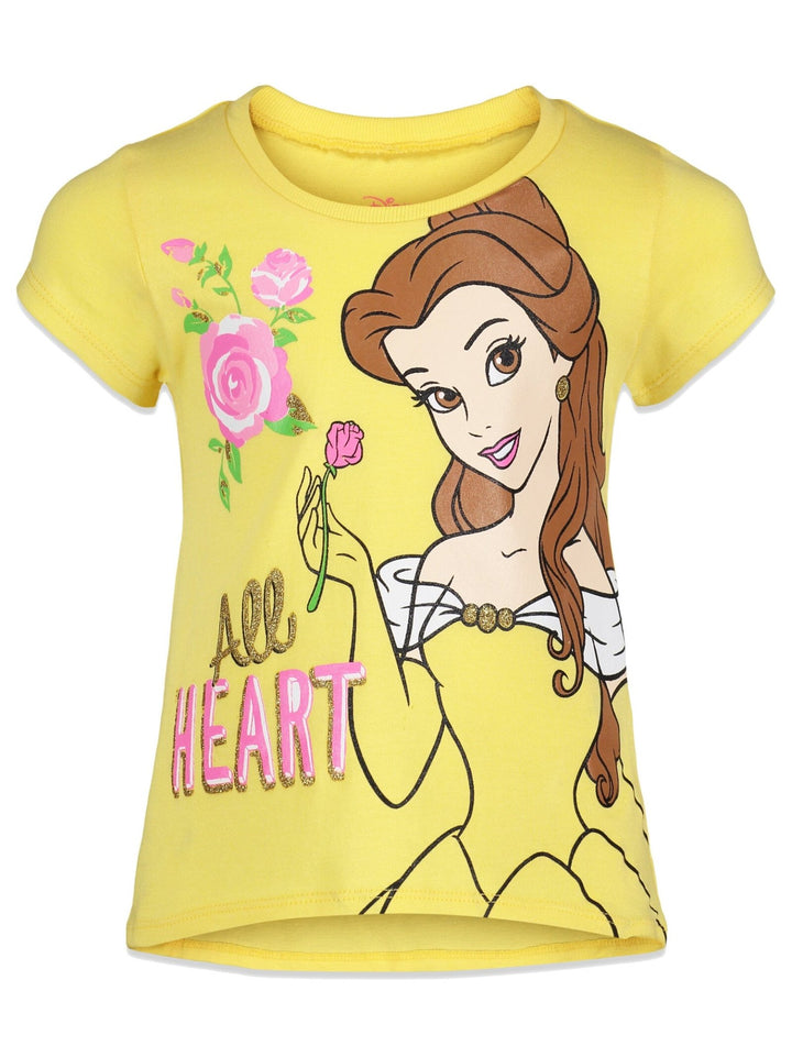 Disney Princess Belle Ariel Cinderella 4 Pack T-Shirts Infant to Big Kid - imagikids