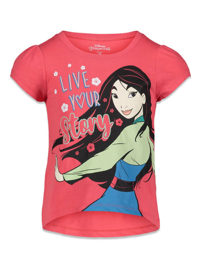 Disney Princess Belle Ariel Cinderella 4 Pack T-Shirts Infant to Big Kid - imagikids