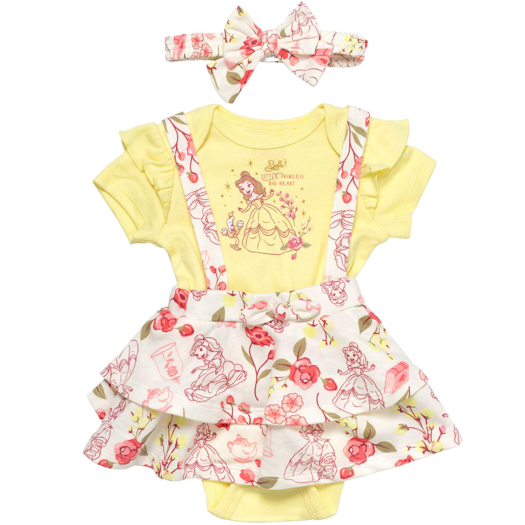 Disney Princess Belle Short Sleeve Bodysuit & Jumper & Headband - imagikids