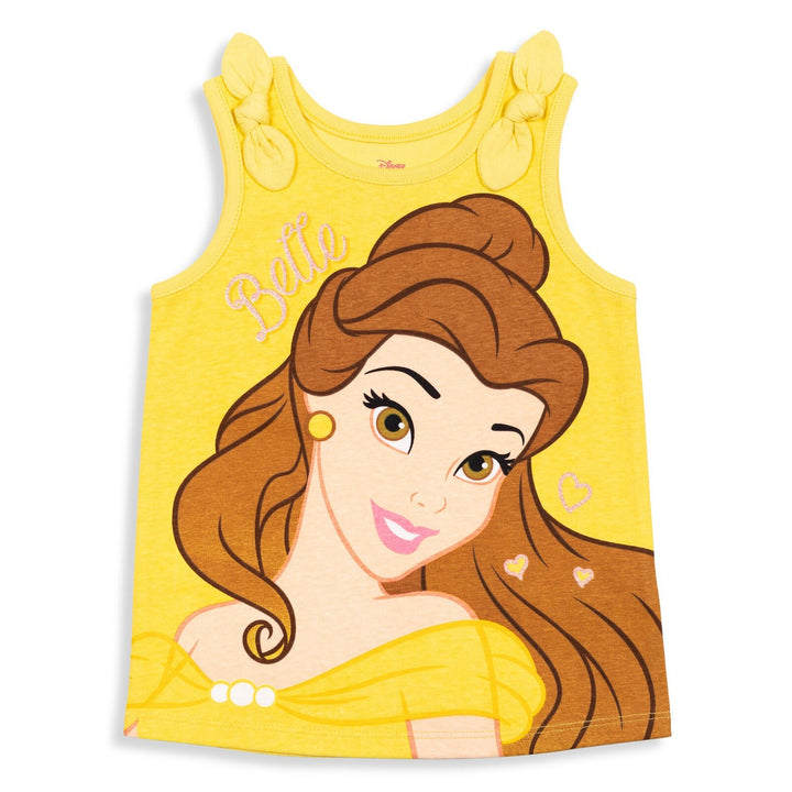 Disney Princess Belle Tank Top and French Terry Shorts Outfit Set - imagikids