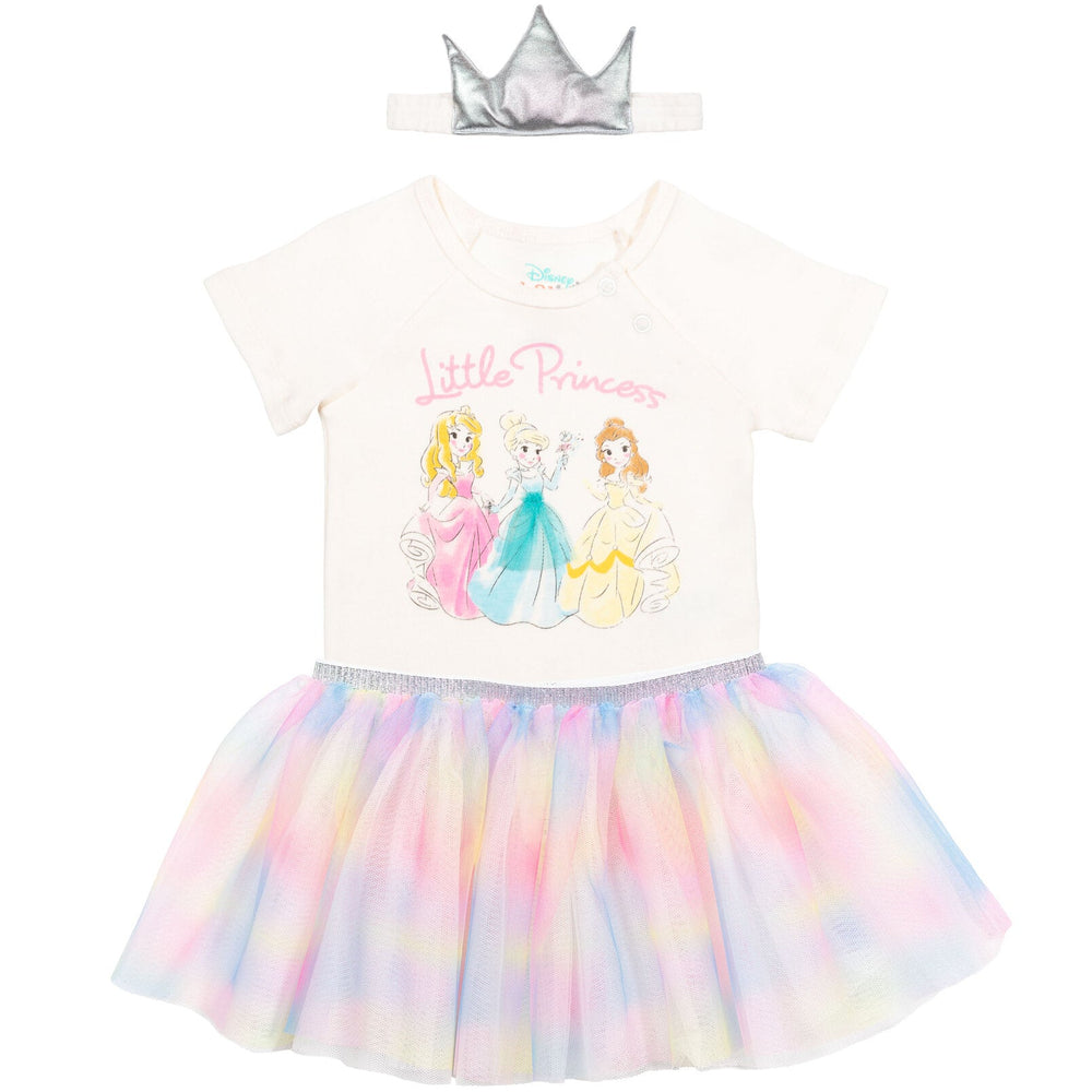 Disney Princess Bodysuit Tutu and Headband 3 Piece Outfit Set - imagikids