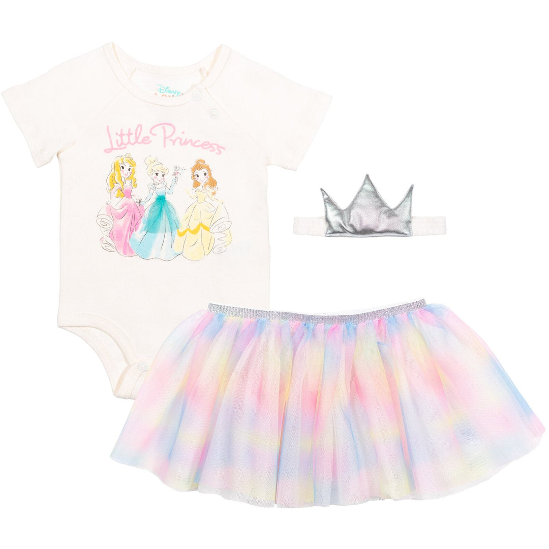 Disney Princess Bodysuit Tutu and Headband 3 Piece Outfit Set - imagikids