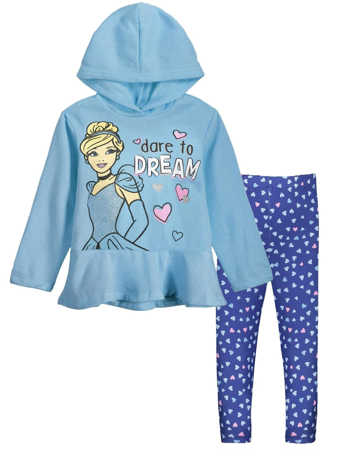 Disney Princess Cinderella Pullover Hoodie and Leggings Outfit Set - imagikids