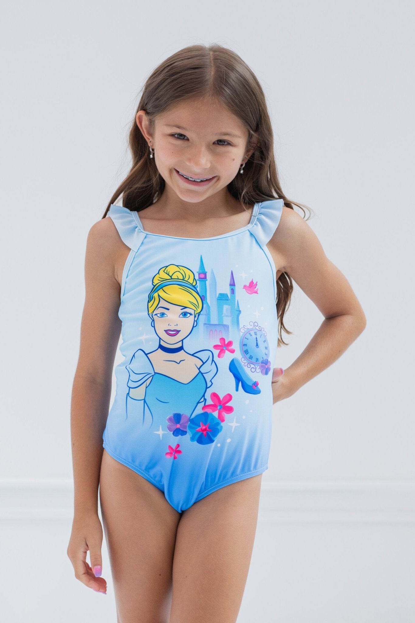 Disney Princess Cinderella UPF 50+ One Piece Bathing Suit - imagikids