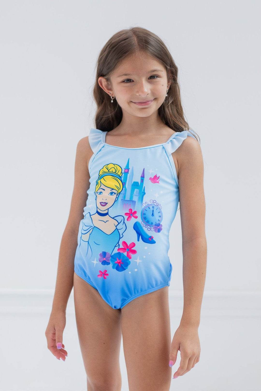 Disney Princess Cinderella UPF 50+ One Piece Bathing Suit - imagikids