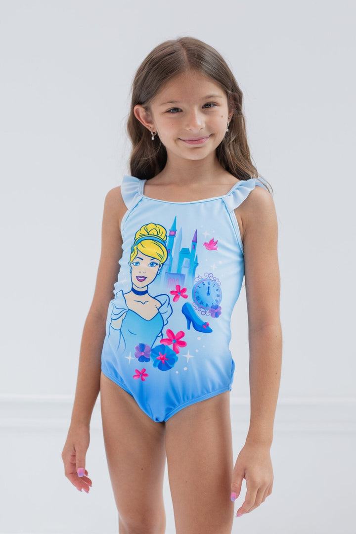 Disney Princess Cinderella UPF 50+ One Piece Bathing Suit - imagikids