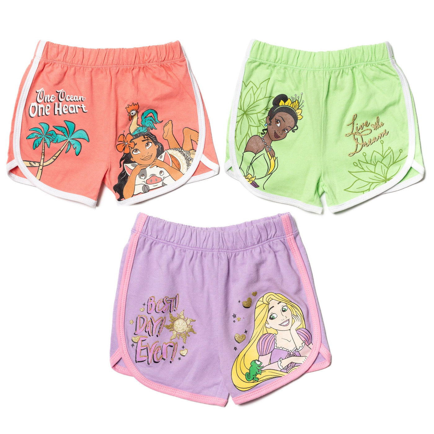 Disney Princess French Terry 3 Pack Shorts - imagikids
