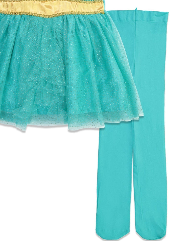 Disney Princess Jasmine Dress Tights and Headband 3 Piece Set - imagikids