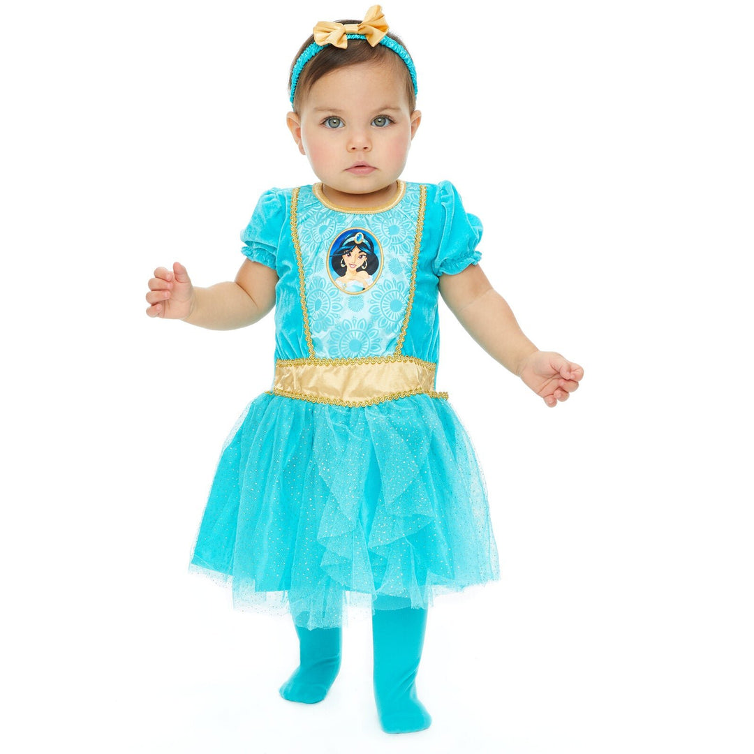 Disney Princess Jasmine Dress Tights and Headband 3 Piece Set - imagikids