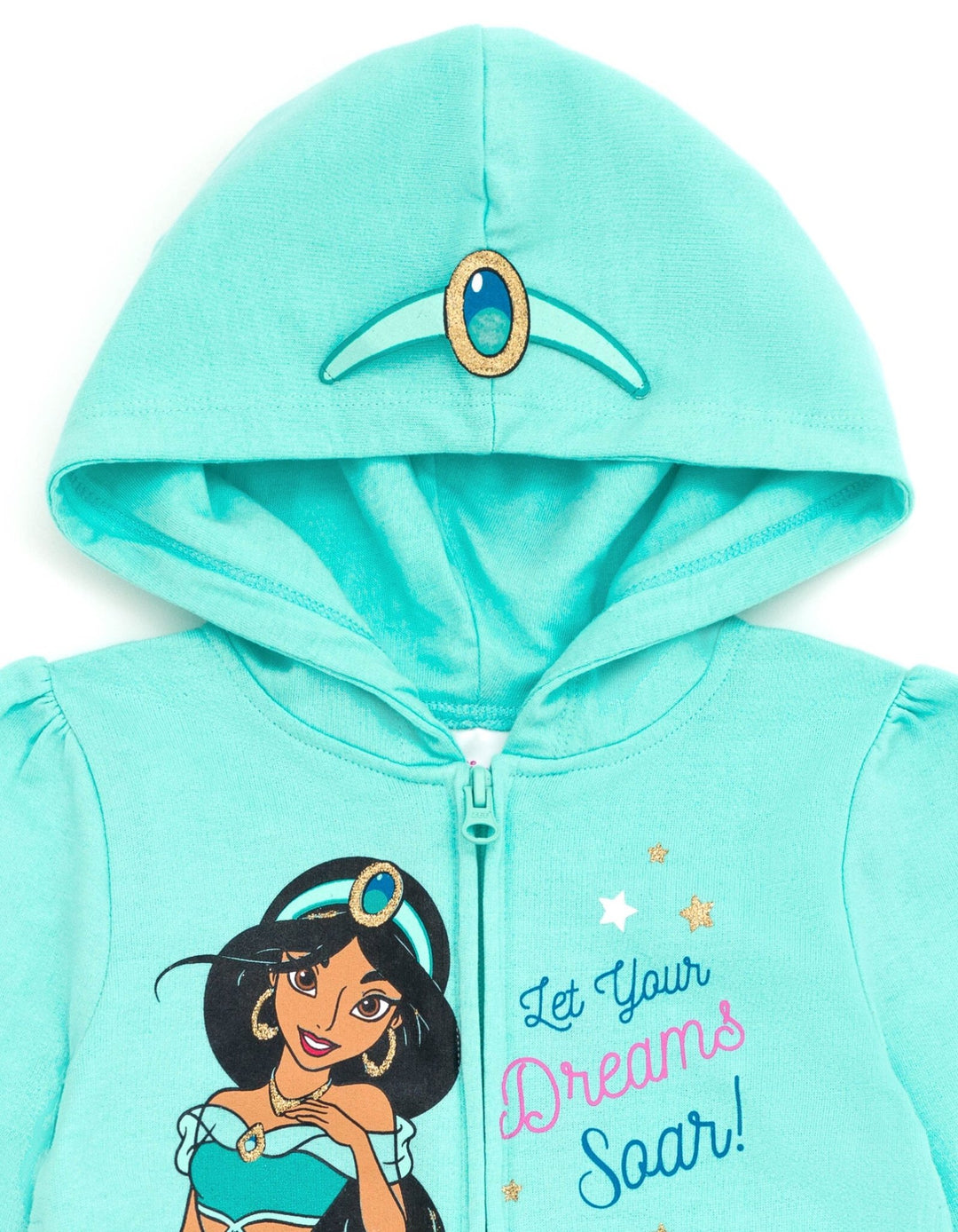 Disney Princess Jasmine Fleece Zip Up Hoodie Dress - imagikids