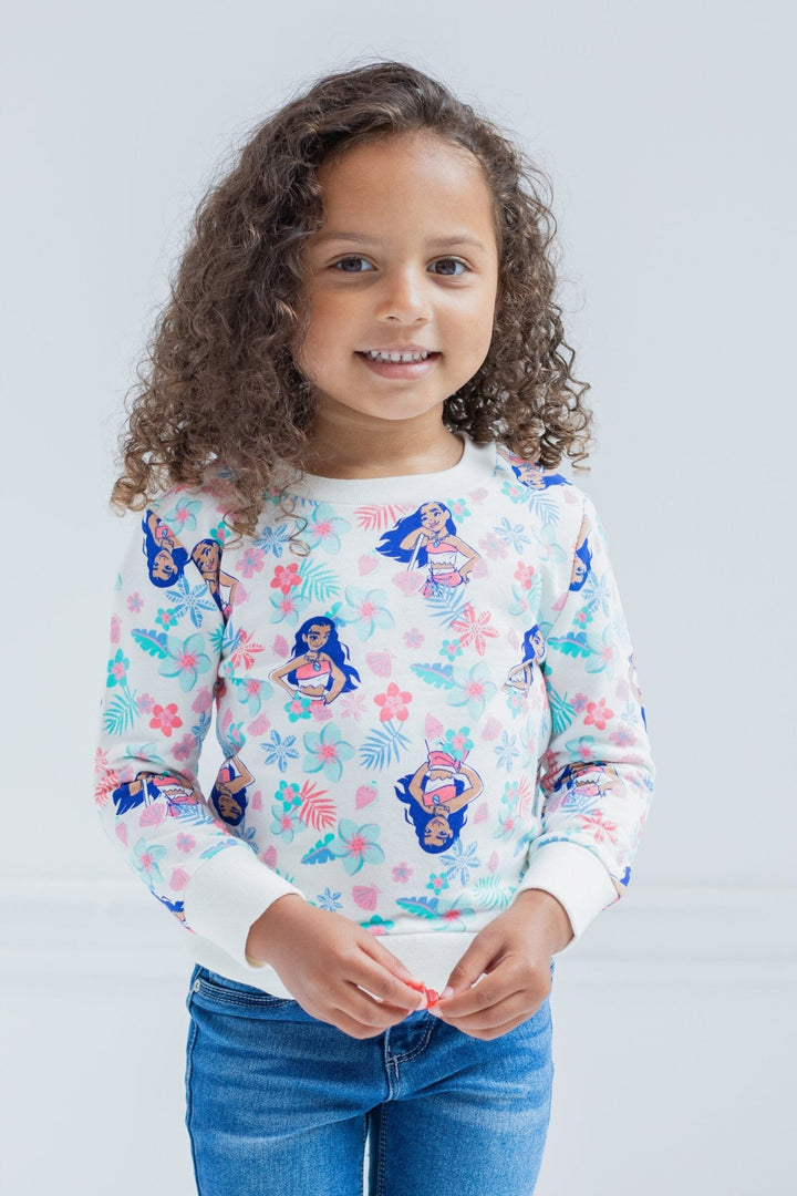 Disney Princess Moana Ariel Frozen Lilo & Stitch French Terry Sweatshirt - imagikids