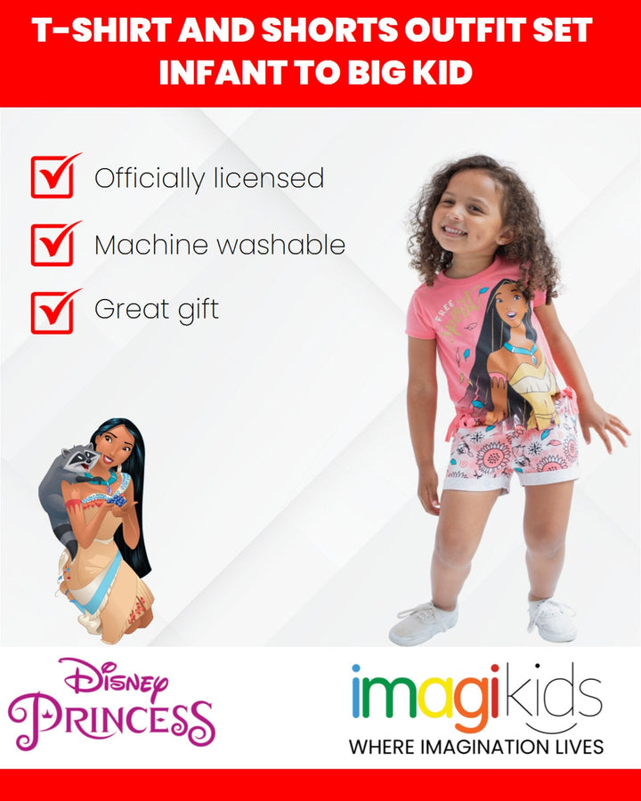 Disney Princess Pocahontas T-Shirt and Shorts Outfit Set - imagikids