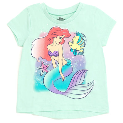 Disney Princess Princess Ariel T-Shirt and Chambray Shorts Outfit Set - imagikids