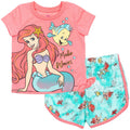 Disney Princess Princess Ariel T-Shirt and Dolphin Active French Terry Shorts Outfit Set