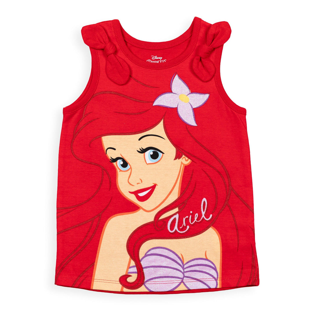 Disney Princess Princess Ariel Tank Top and French Terry Shorts Outfit Set - imagikids