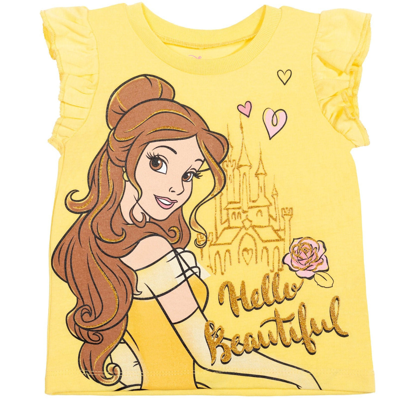Disney Princess Princess Belle T-Shirt and French Terry Shorts Outfit Set - imagikids