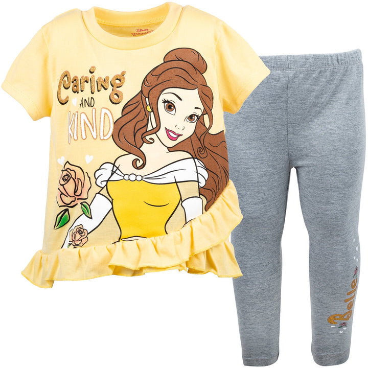 Disney Princess Princess Belle T-Shirt and Jogger Leggings Outfit Set - imagikids