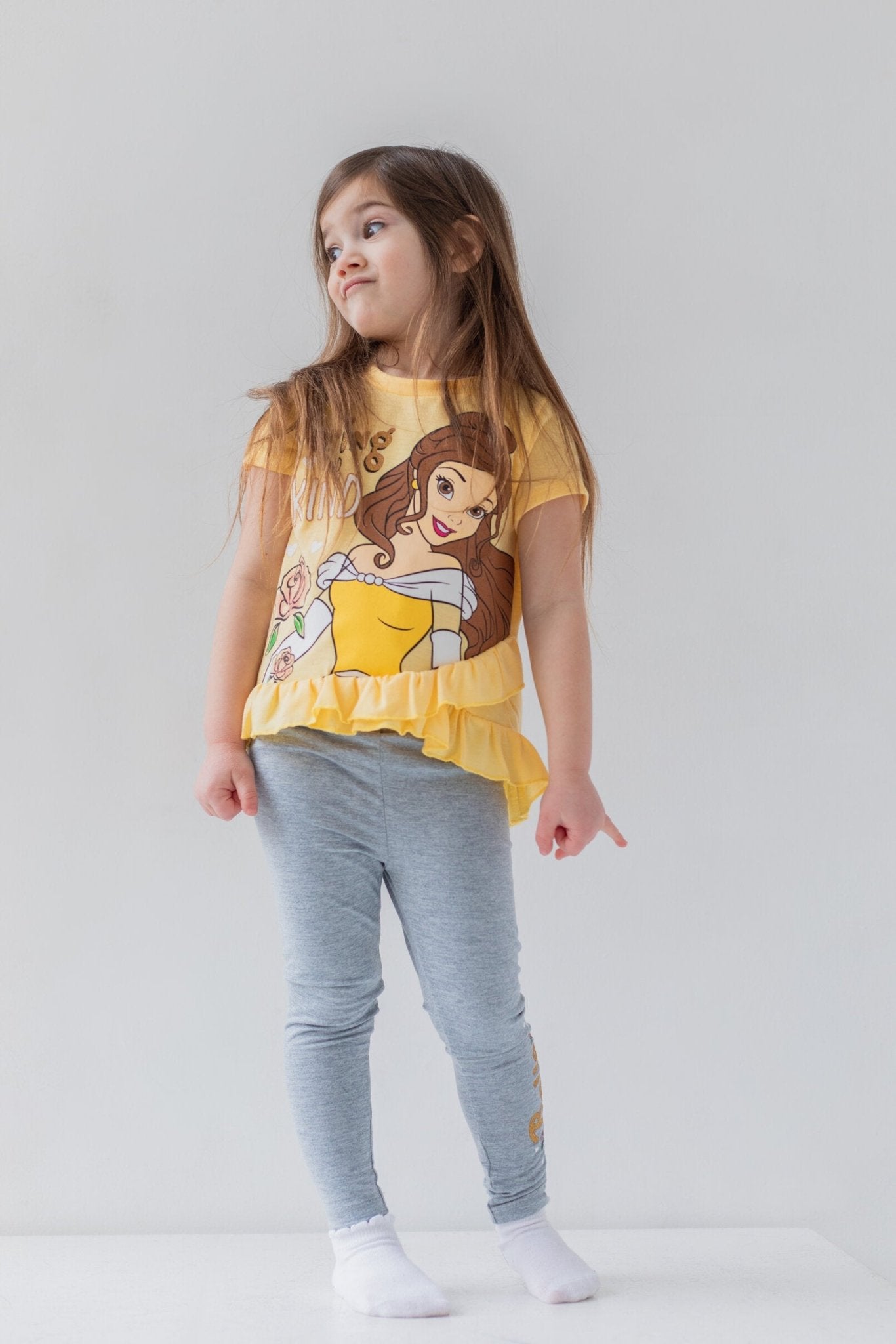 Disney Princess Princess Belle T-Shirt and Jogger Leggings Outfit Set - imagikids