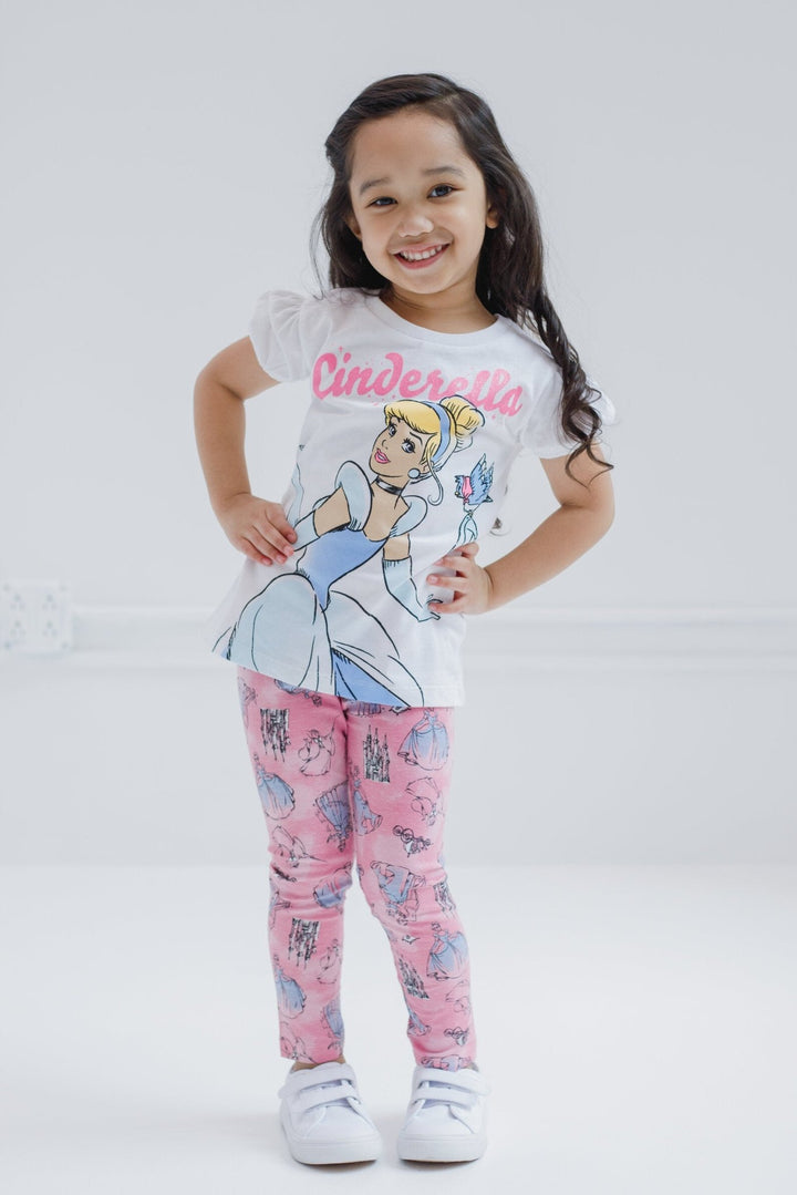 Disney Princess Princess Cinderella T-Shirt and Capri Leggings Outfit Set - imagikids