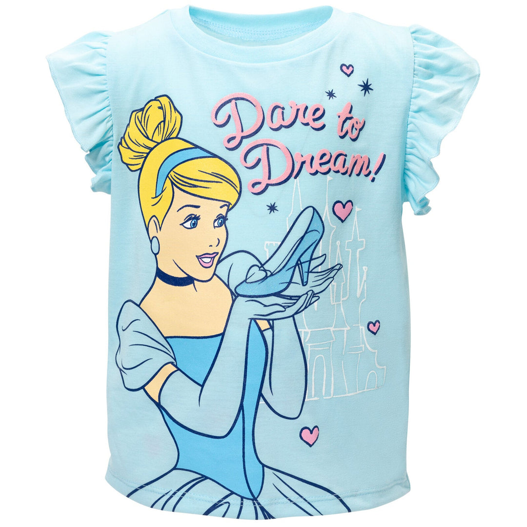 Disney Princess Princess Cinderella T-Shirt and French Terry Shorts Outfit Set - imagikids