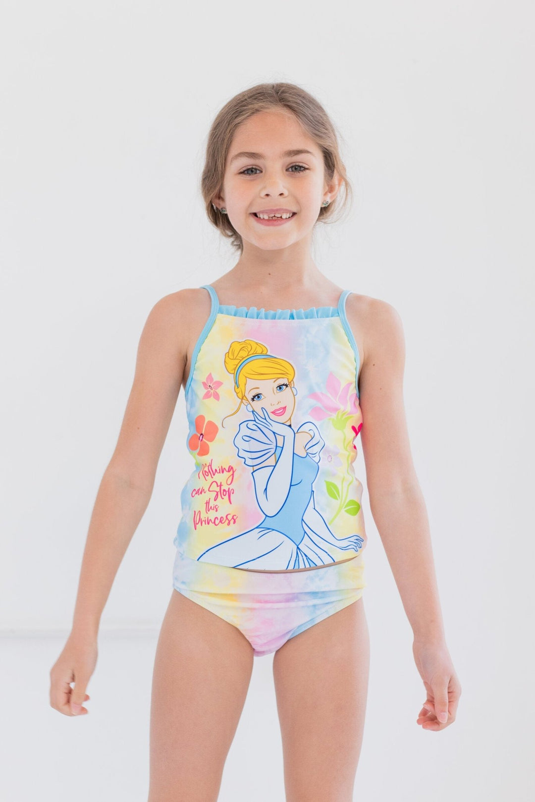 Disney Princess Princess Cinderella UPF 50+ Tankini Top Bikini Bottom Swim Set - imagikids