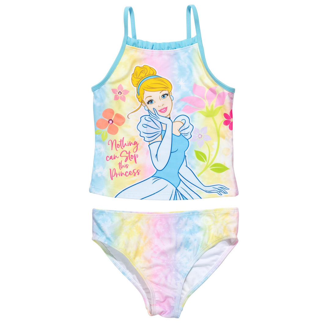 Disney Princess Princess Cinderella UPF 50+ Tankini Top Bikini Bottom Swim Set - imagikids