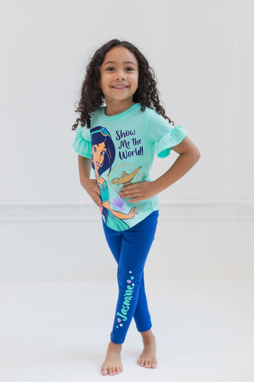 Disney Princess Princess Jasmine T-Shirt and Leggings Outfit Set - imagikids