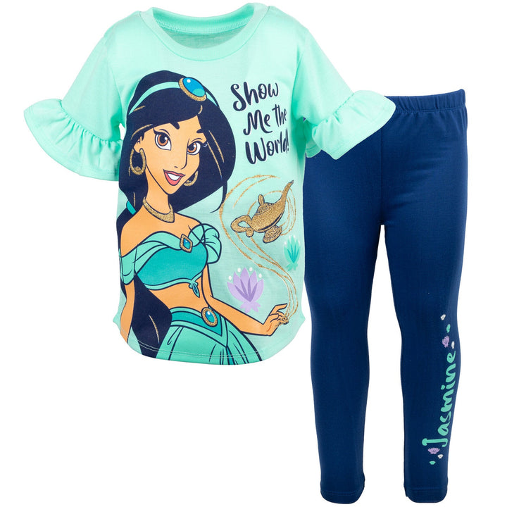 Disney Princess Princess Jasmine T-Shirt and Leggings Outfit Set - imagikids