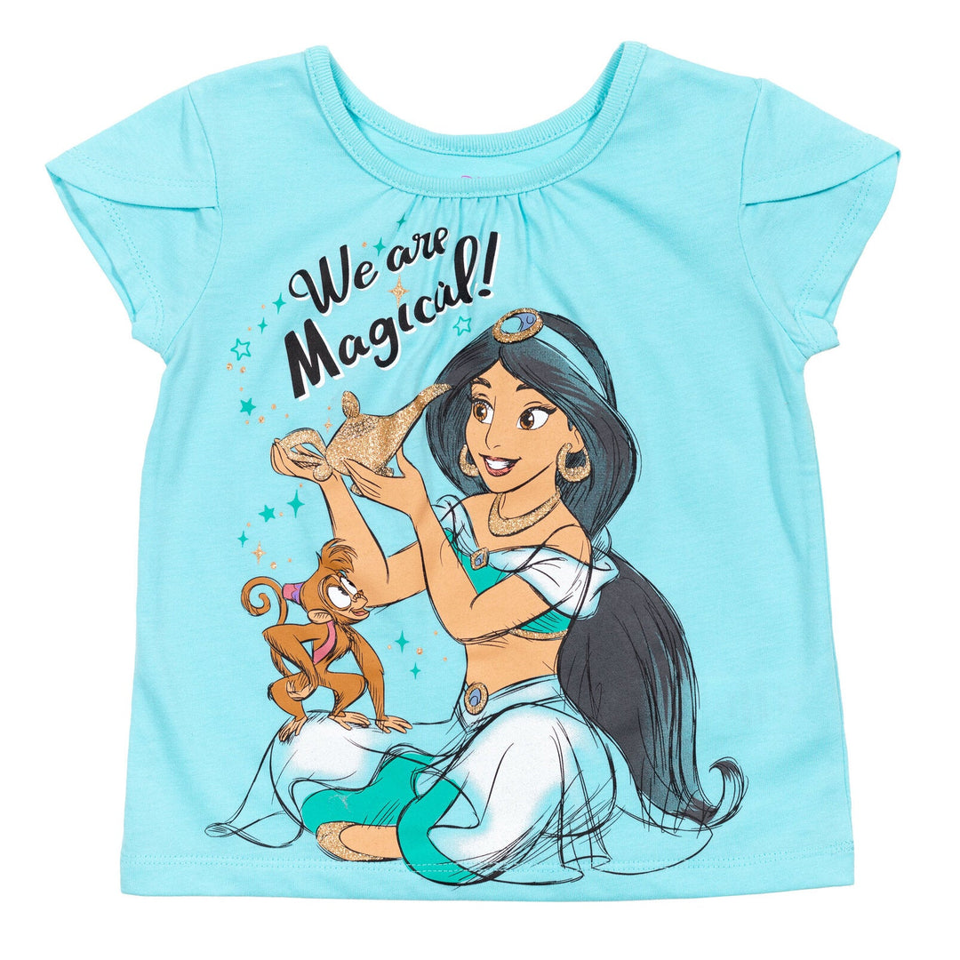 Disney Princess Princess Jasmine T-Shirt Skirt and Scrunchie 3 Piece Outfit Set - imagikids