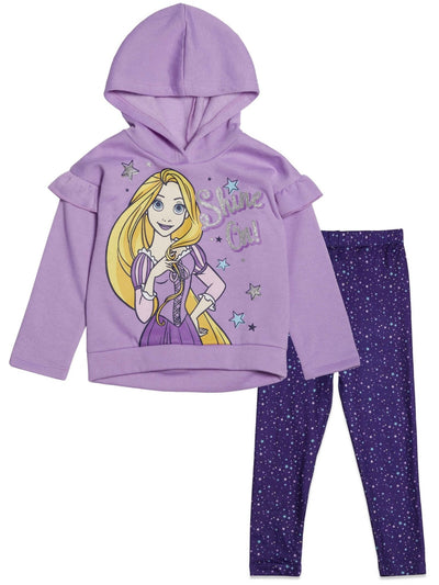 Disney Princess Princess Rapunzel Fleece Hoodie and Leggings Outfit Set - imagikids
