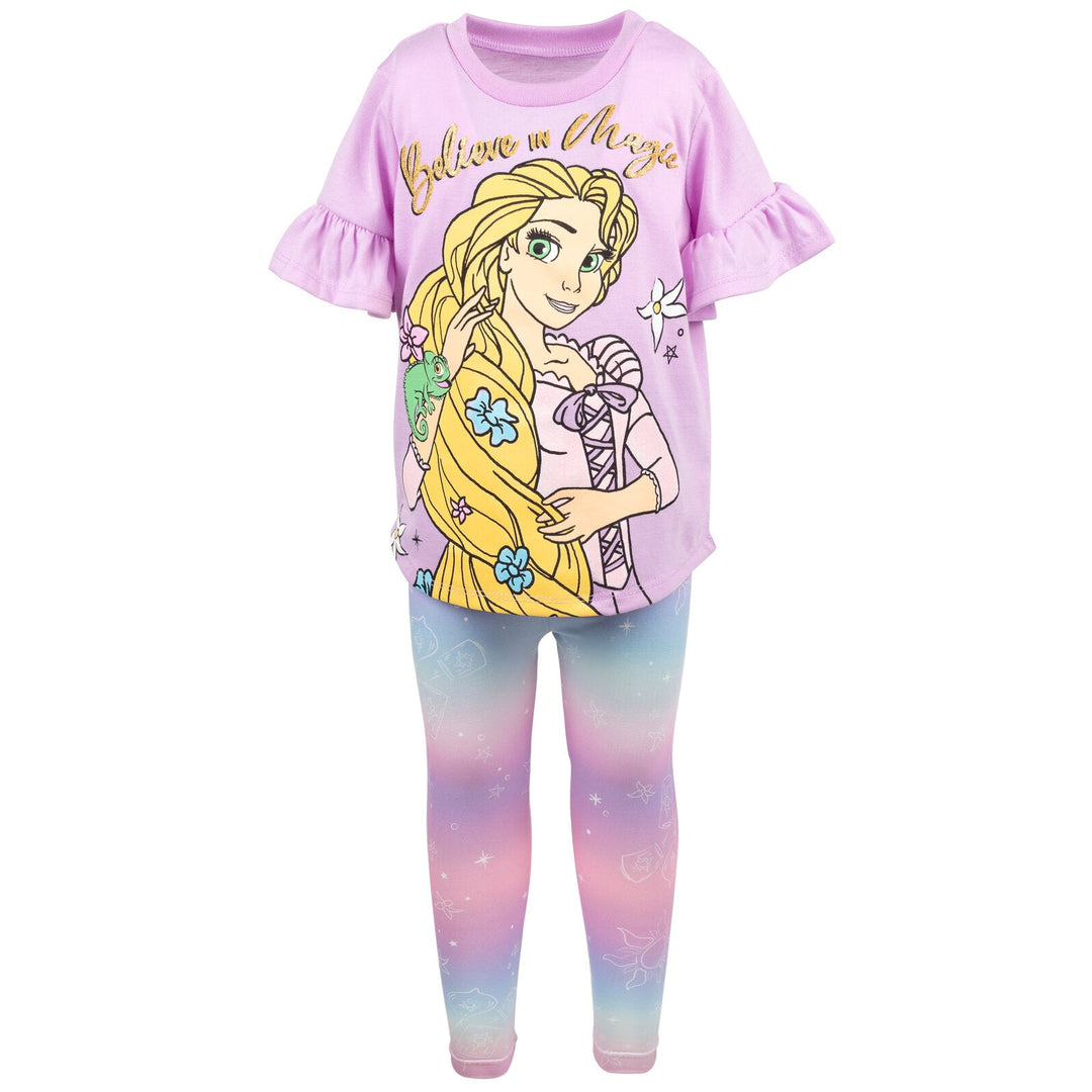 Disney Princess Princess Rapunzel T-Shirt and Leggings Outfit Set - imagikids