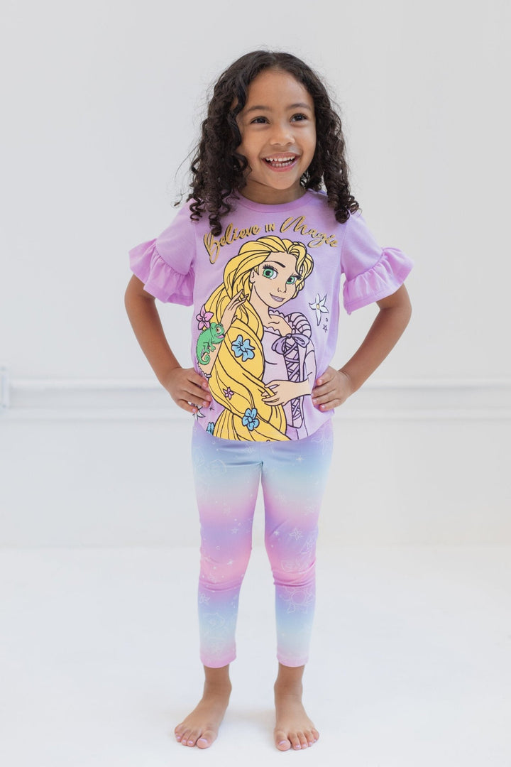 Disney Princess Princess Rapunzel T-Shirt and Leggings Outfit Set - imagikids