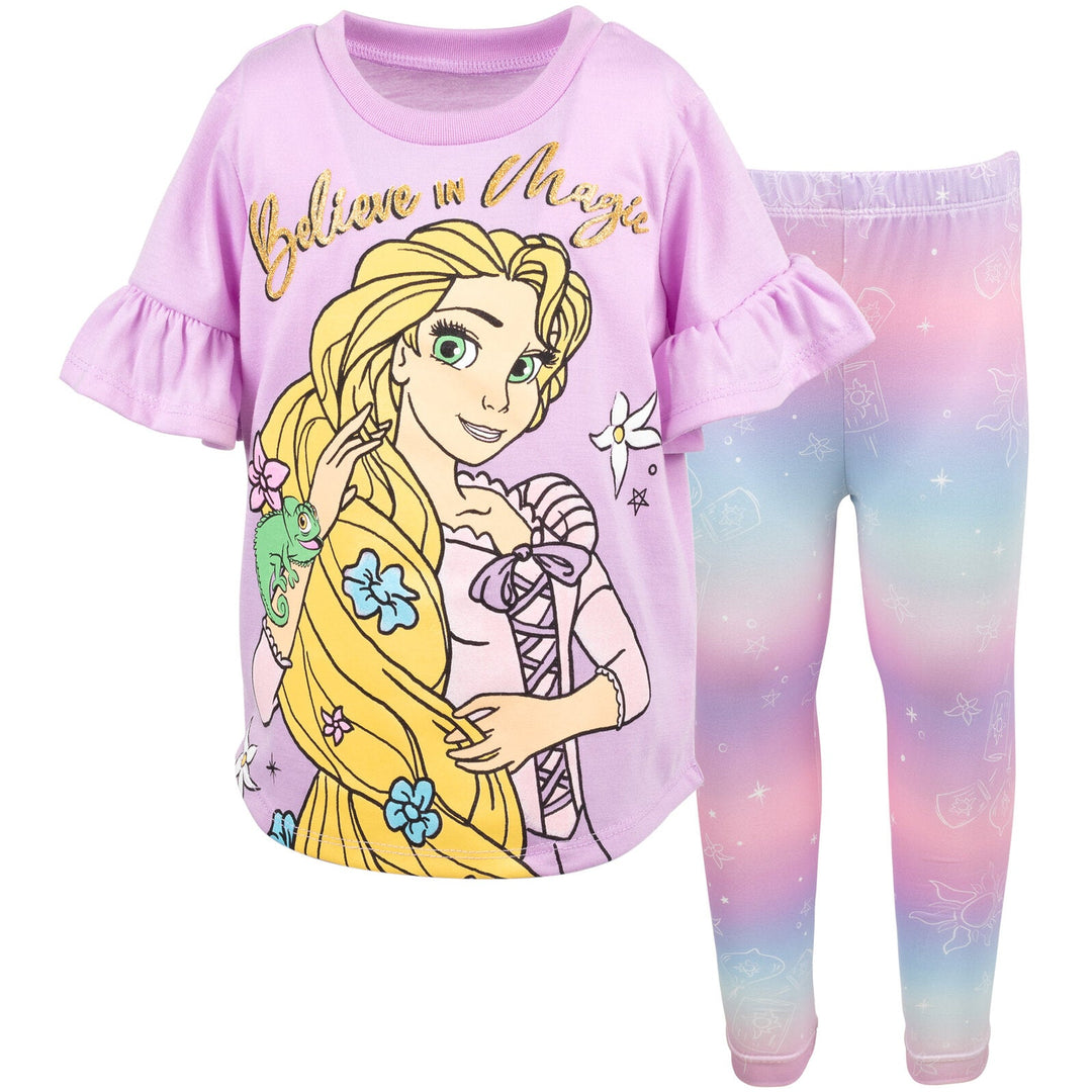 Disney Princess Princess Rapunzel T-Shirt and Leggings Outfit Set - imagikids