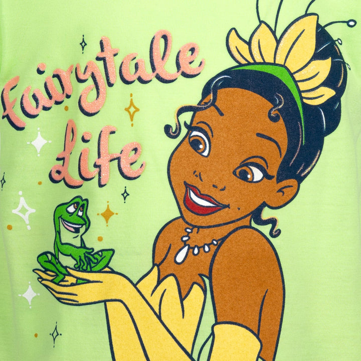 Disney Princess Princess Tiana T-Shirt and French Terry Shorts Outfit Set - imagikids