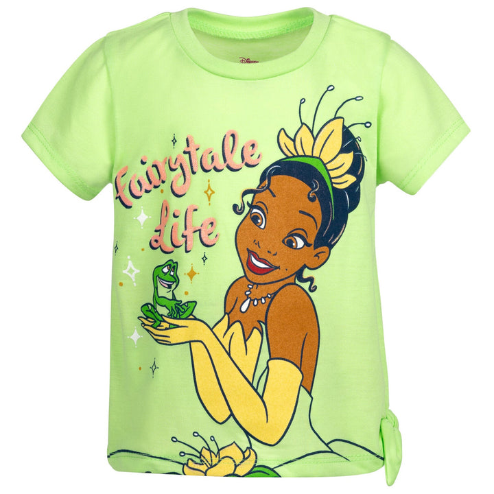 Disney Princess Princess Tiana T-Shirt and French Terry Shorts Outfit Set - imagikids