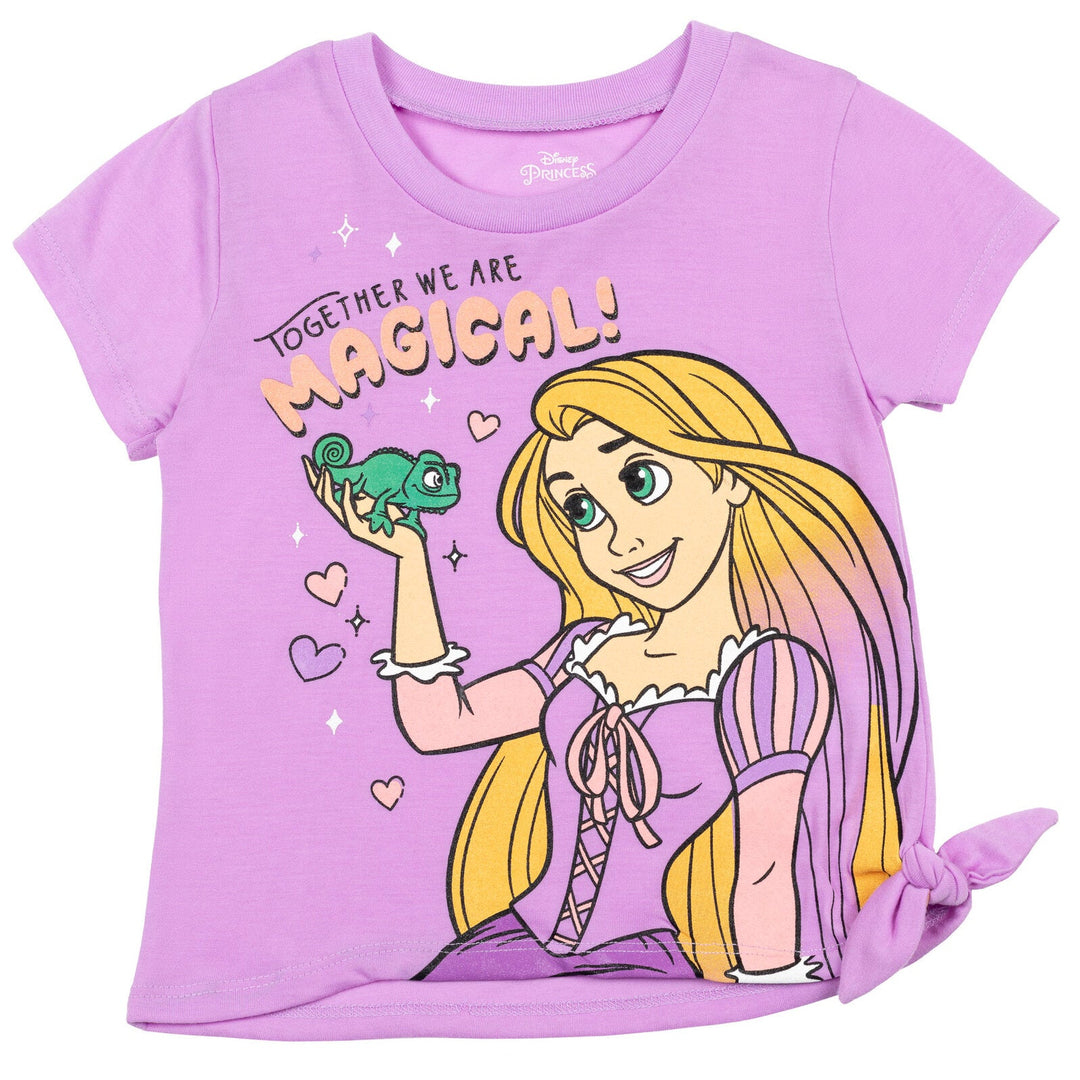 Disney Princess Rapunzel T-Shirt and French Terry Shorts Outfit Set - imagikids