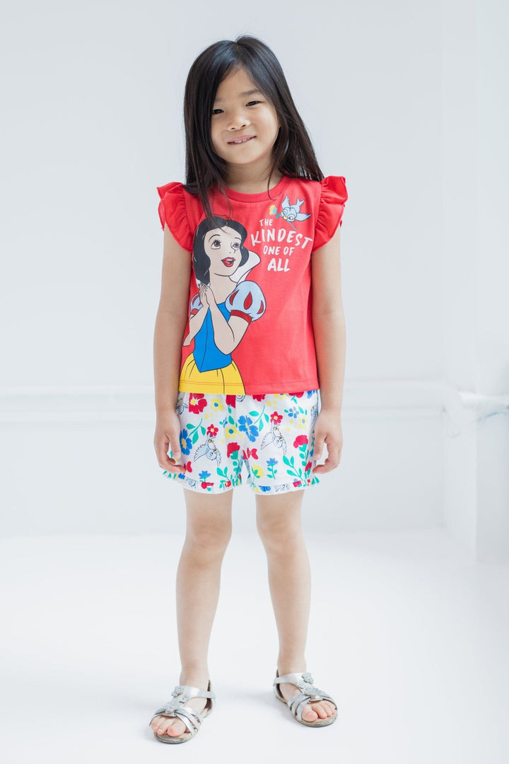 Disney Princess Snow White T-Shirt and Dolphin Twill Shorts Outfit Set - imagikids