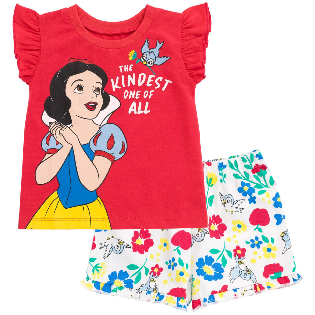 Disney Princess Snow White T-Shirt and Dolphin Twill Shorts Outfit Set - imagikids