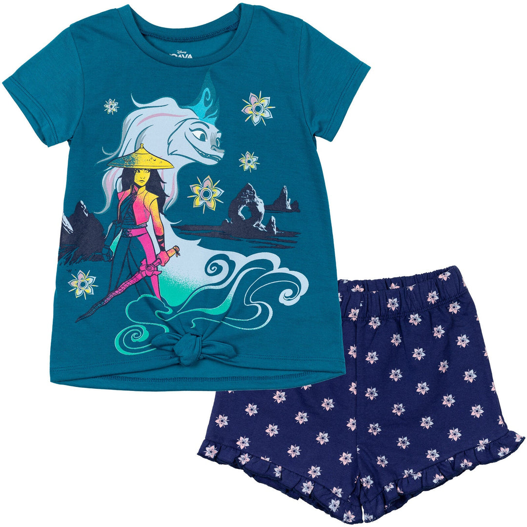 Disney Princess T-Shirt and French Terry Shorts Outfit Set - imagikids