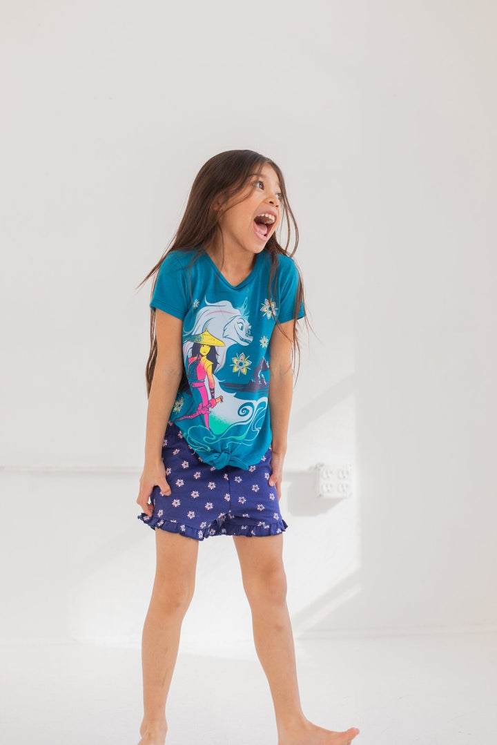 Disney Princess T-Shirt and French Terry Shorts Outfit Set - imagikids