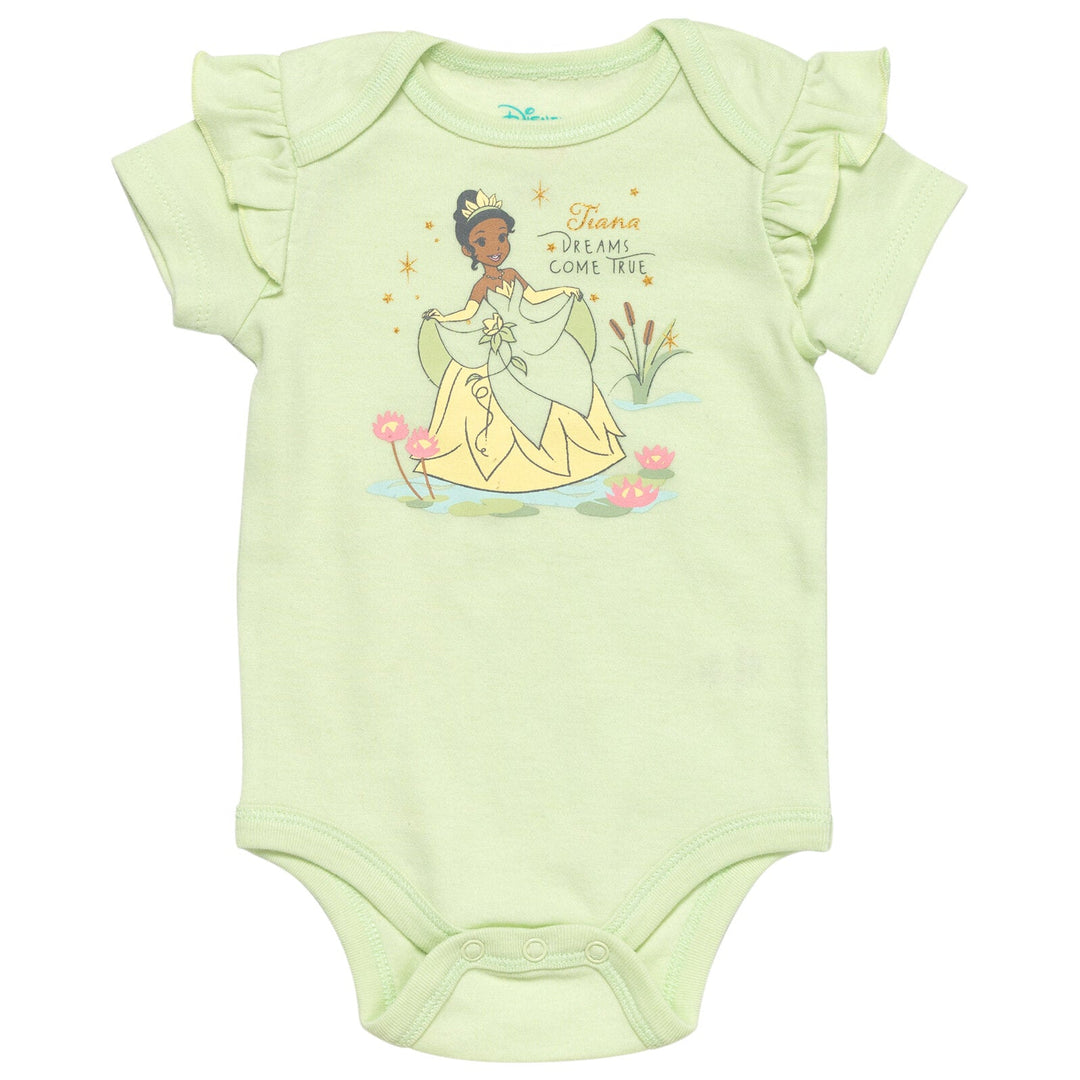 Disney Princess Tiana 3 Piece Outfit Set: Bodysuit Shorts Headband - imagikids