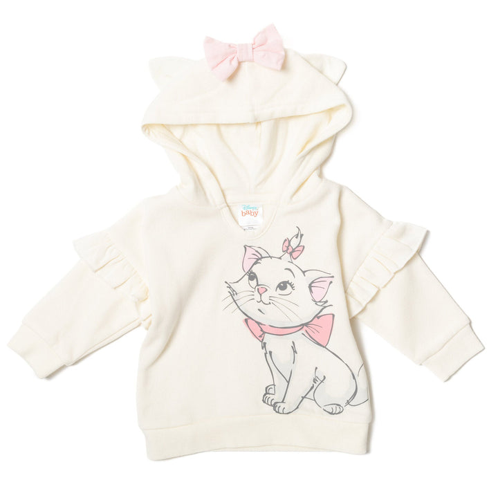 Disney The Aristocats Marie Fleece Hoodie Bodysuit and Pants 3 Piece Outfit Set - imagikids