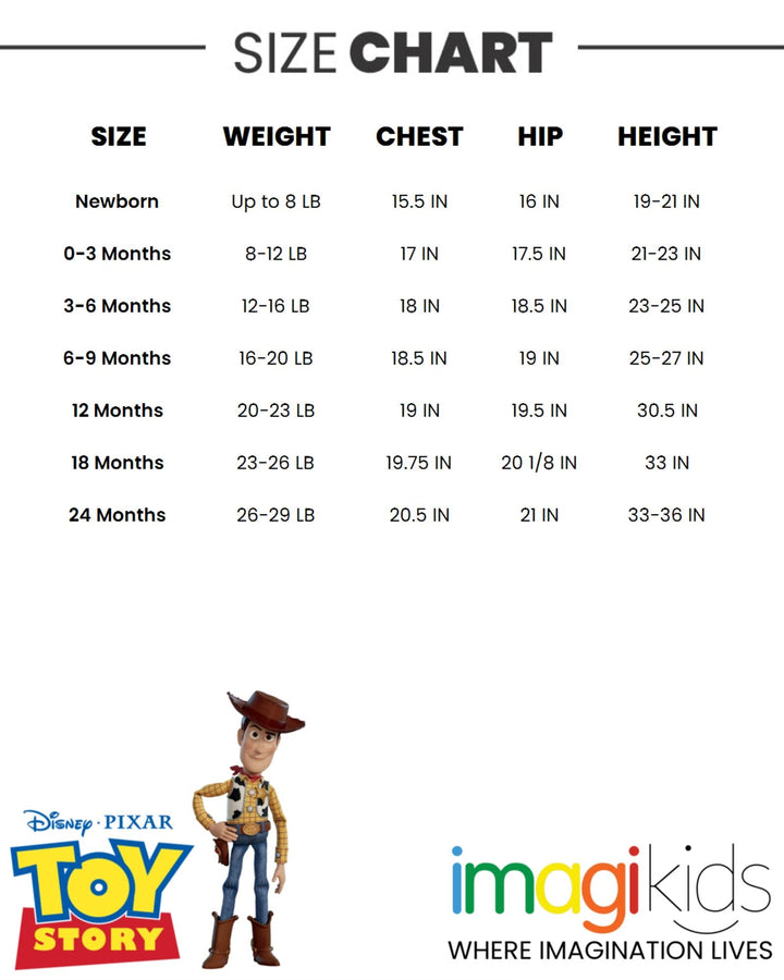 Disney Toy Story Bodysuit Pants and Hat 3 Piece Outfit Set - imagikids