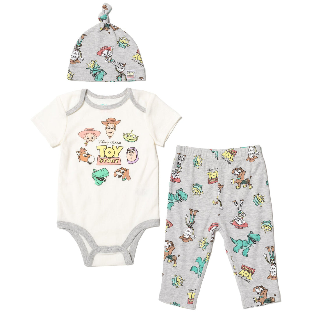 Disney Toy Story Bodysuit Pants and Hat 3 Piece Outfit Set - imagikids